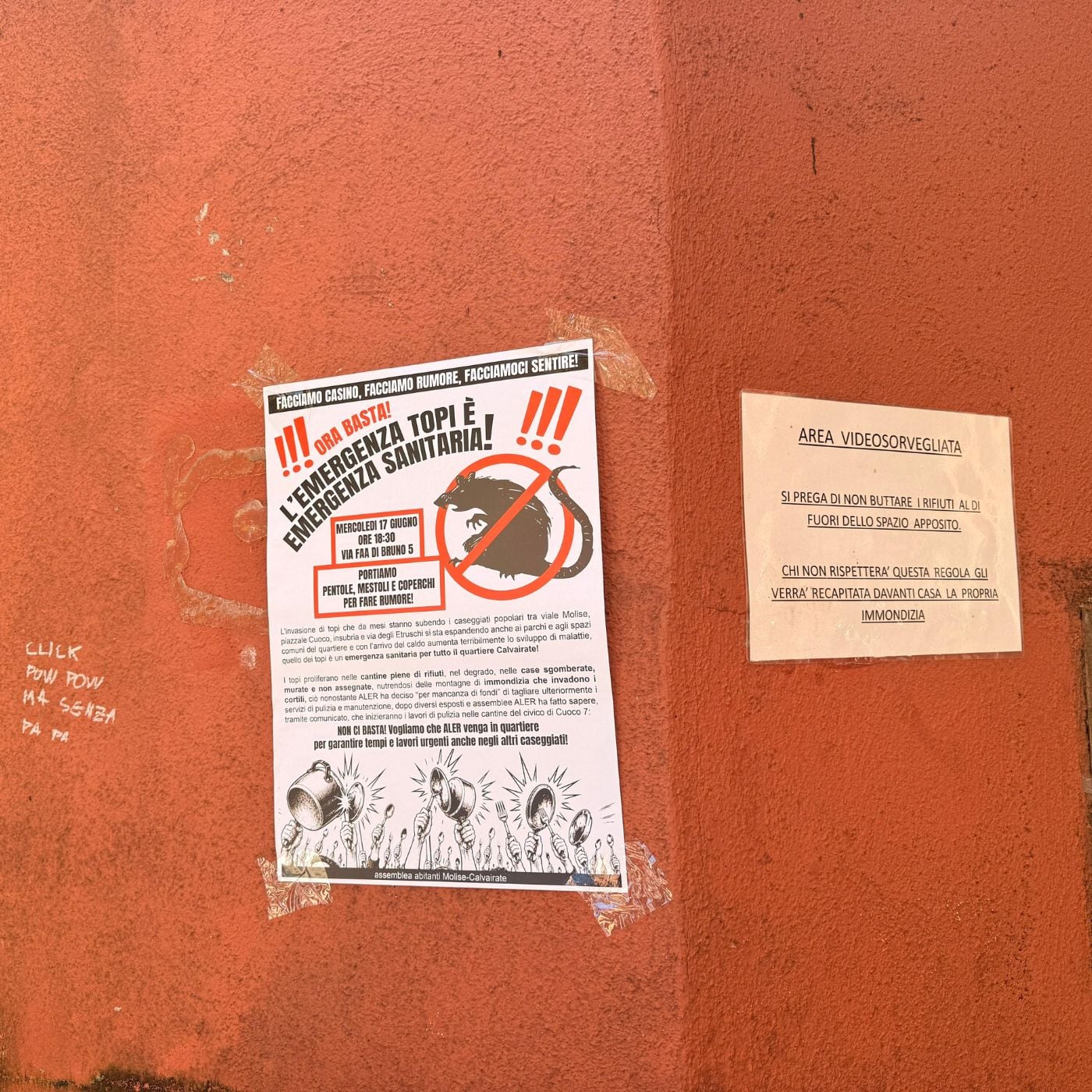 La denuncia dalle case Aler di Calvairate: “Basta topi e degrado, vogliamo vivere con dignità”.