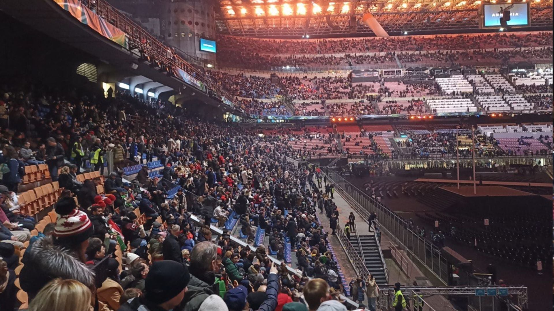 Al via le Olimpiadi a Milano tra festa e protesta (Stadio San Siro Olimpiadi)