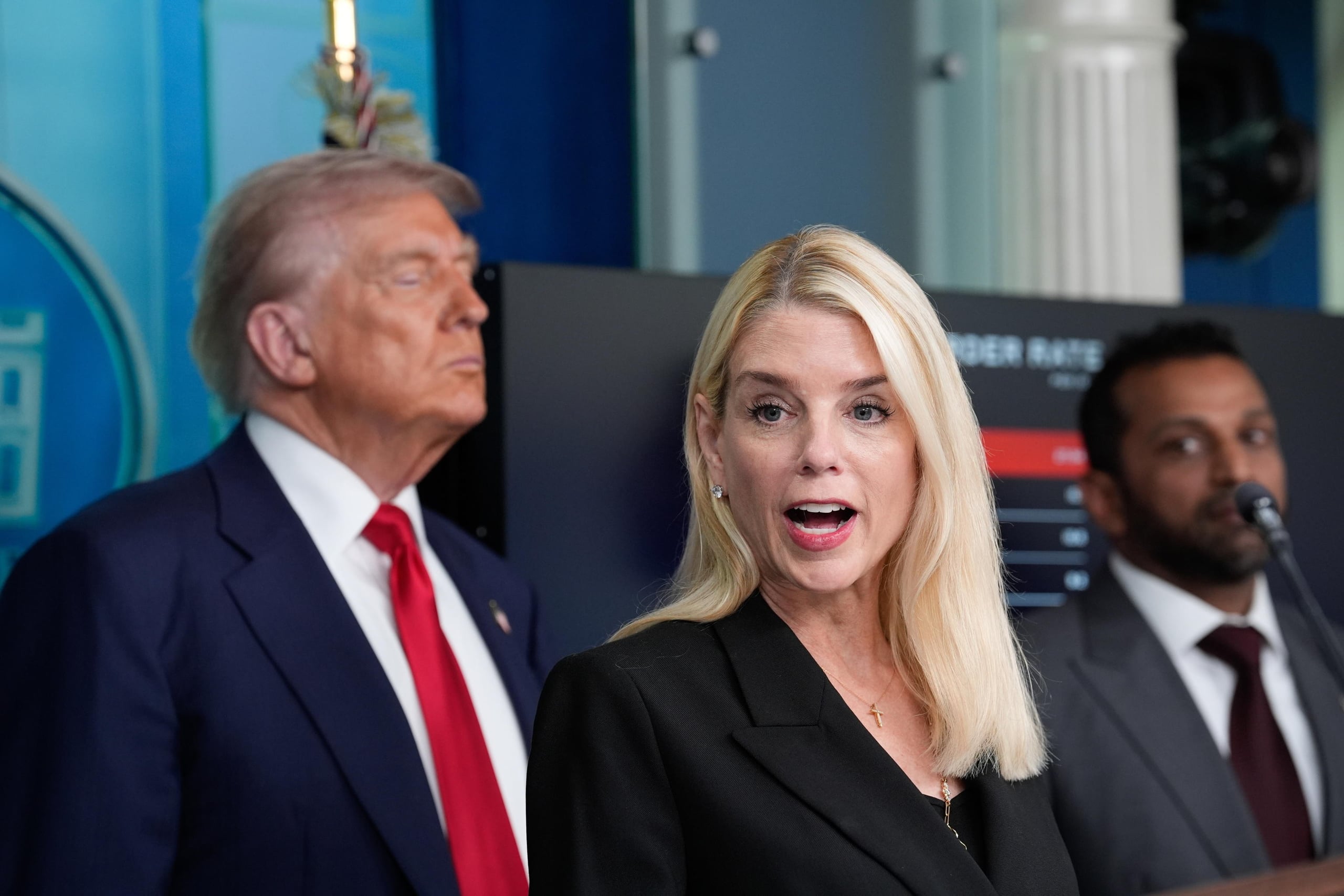 Pam Bondi e Donald Trump