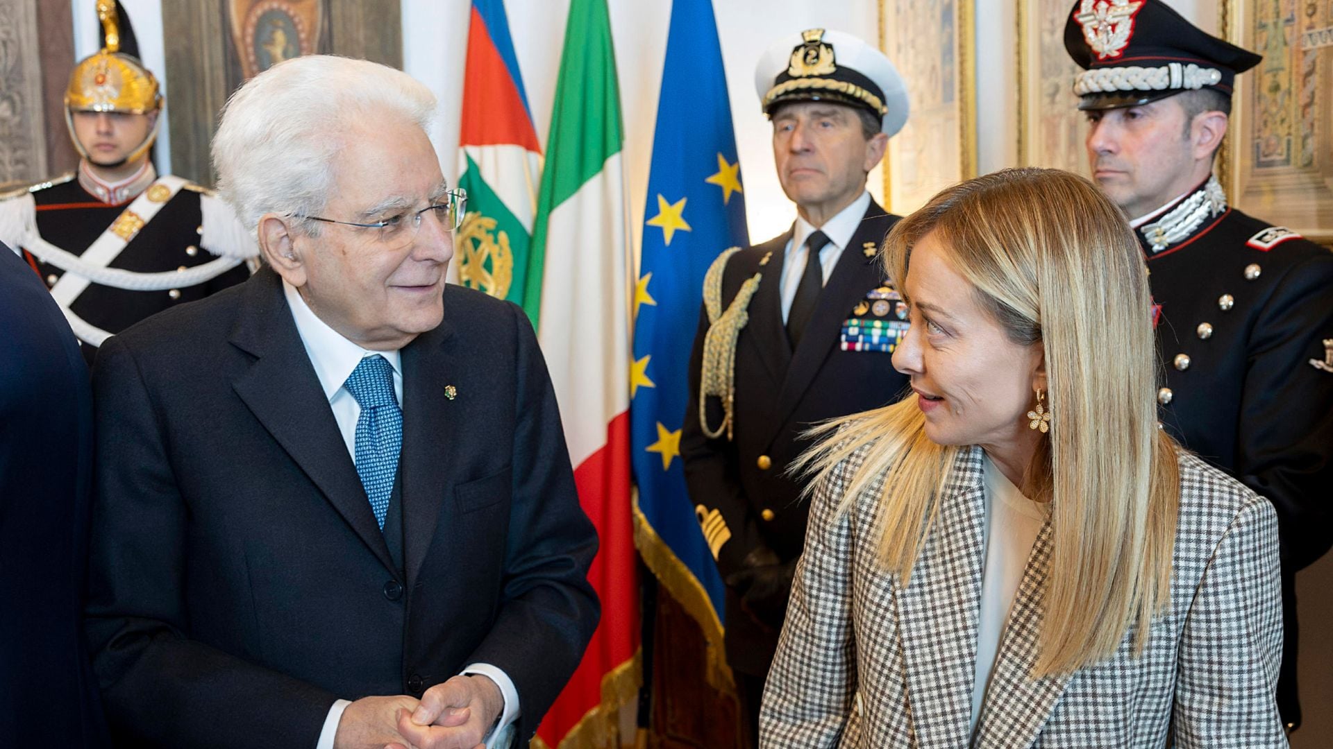 Sergio Mattarella e Giorgia Meloni