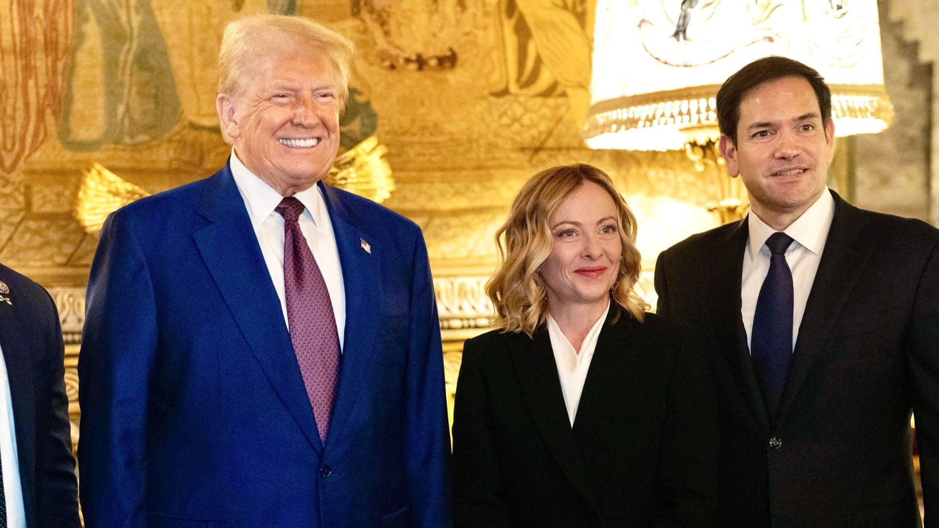 Meloni con Trump e Rubio
