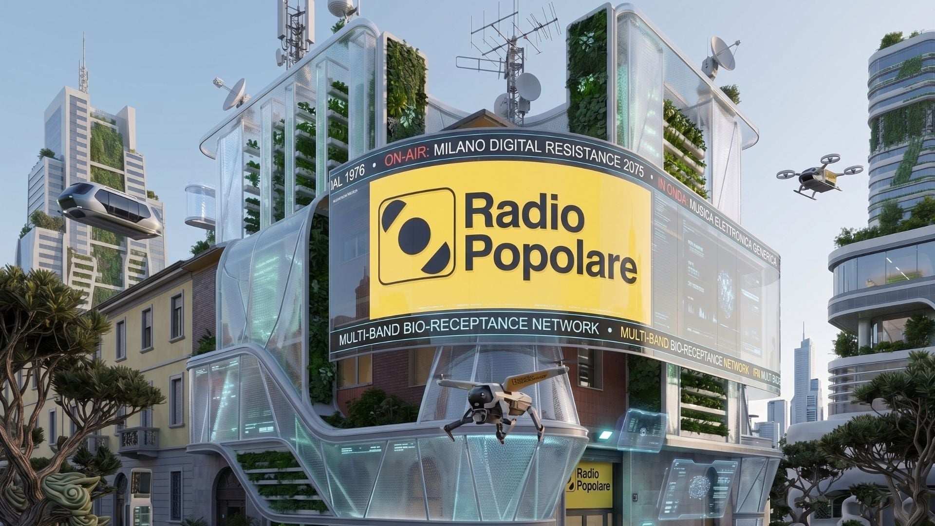 sede di radio popolare ipotetica nel 2075