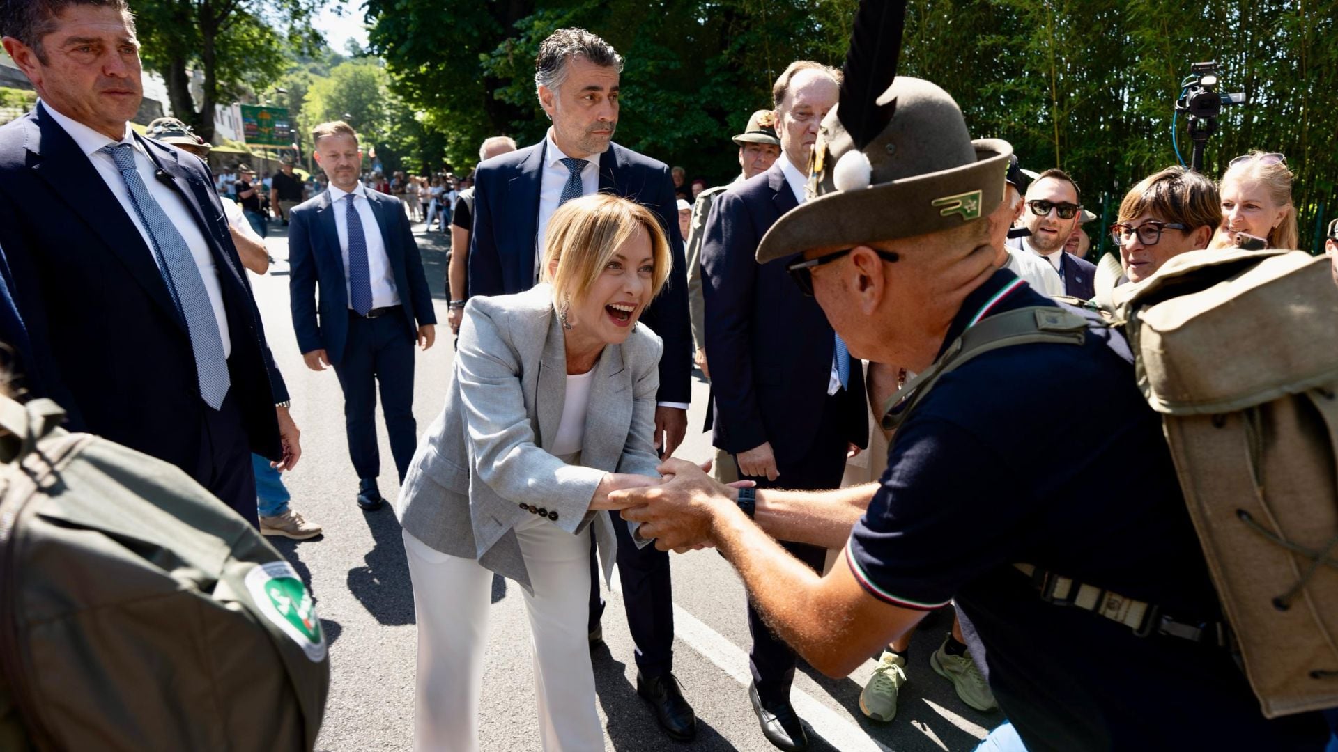 Giorgia Meloni, raduno alpini a Gemona, Friuli