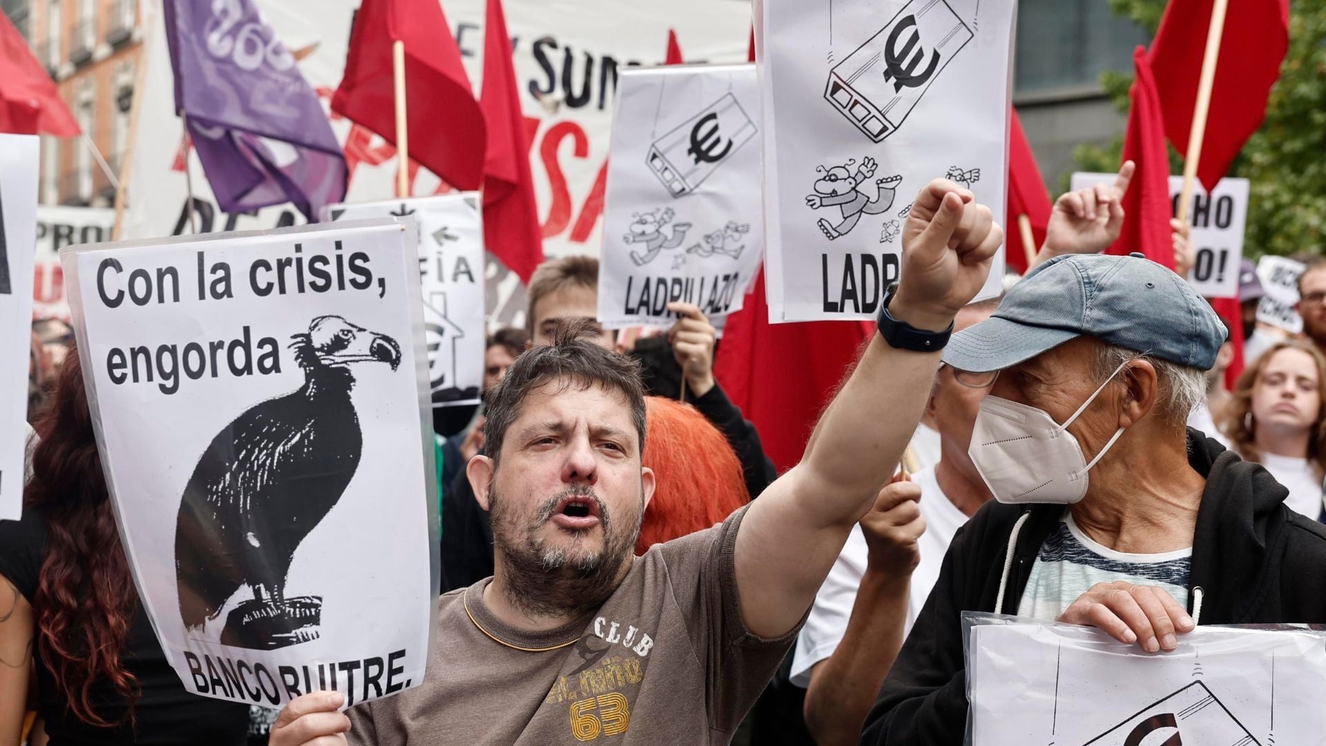 Spagna, Madrid, manifestazioni casa ANSA